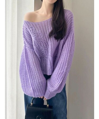 モヘアライクルーズニット