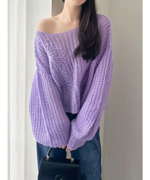 モヘアライクルーズニット