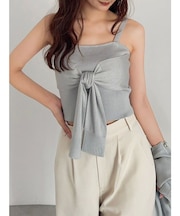 片結びニットビスチェ