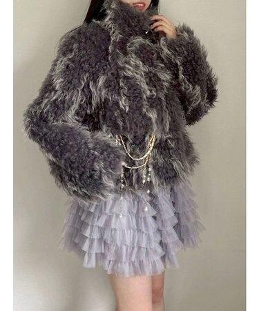 パールチェーンエコファーブルゾン