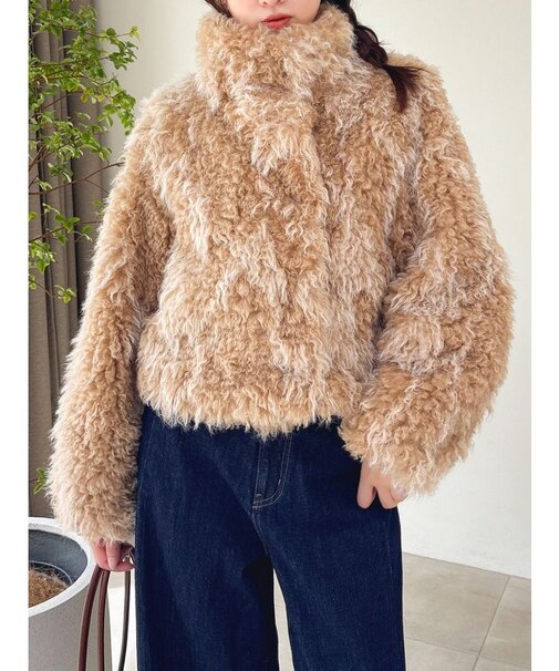 【WEB限定カラーあり】カールエコファーブルゾン