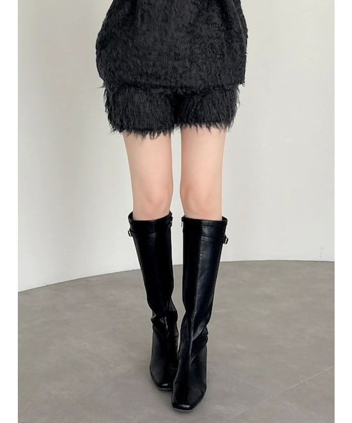 カールニットショートパンツ