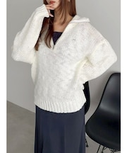 ローゲージジッププルオーバー