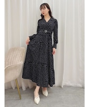 テーラーカラーコルセットワンピース