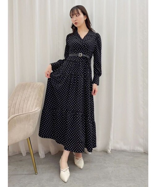 テーラーカラーコルセットワンピース