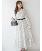 テーラーカラーコルセットワンピース