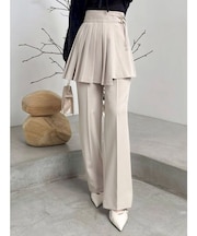 2WAYレイヤードスカートパンツ