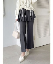 2WAYレイヤードスカートパンツ