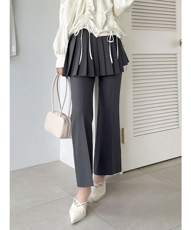 2WAYレイヤードスカートパンツ