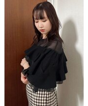 ヨークシアーフリルニットトップス