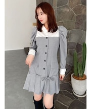 スソプリーツジャケットミニワンピース