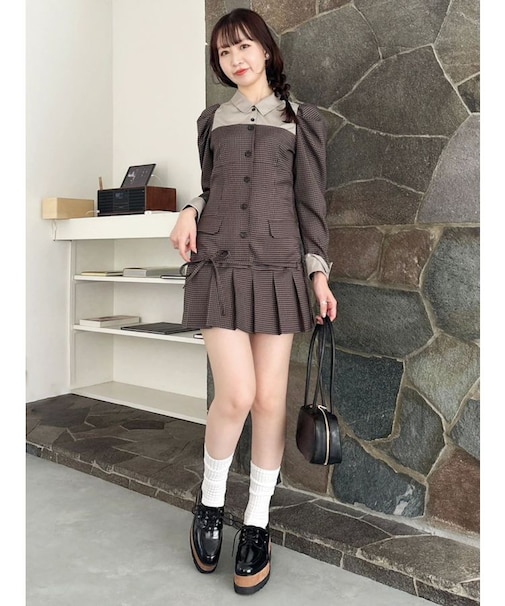 スソプリーツジャケットミニワンピース