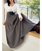 レースケープバックルワンピース