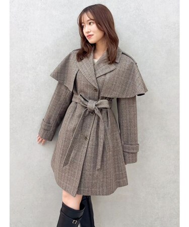 2WAYケープミニトレンチコート