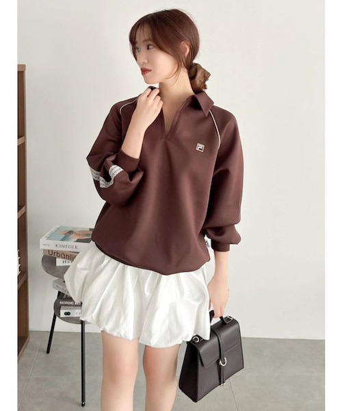 確認用プルメリアBali Marron FILA別注】シャツカラーカットプルオーバー｜ダズリンの通販