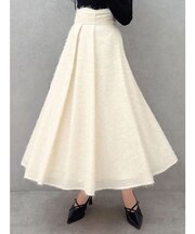 フサフサジャカードフレアスカート