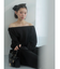 【吉田朱里】タックスリーブオフショルスウェット ※BLACK WEB限定カラー