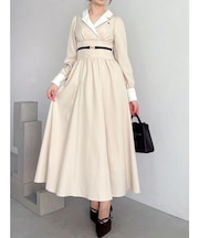 【POLO BCSコラボ】テーラーカラーフレアワンピース