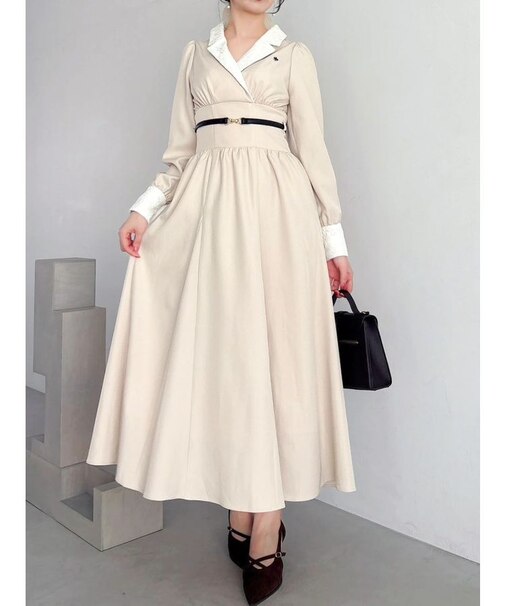 【POLO BCSコラボ】テーラーカラーフレアワンピース