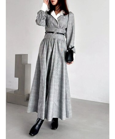 【POLO BCSコラボ】テーラーカラーフレアワンピース