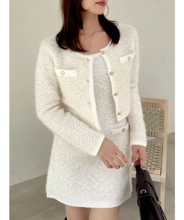 【セット対応】ヘアリーニットジャケット