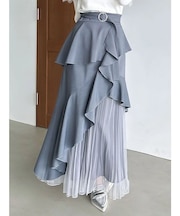 【追加生産分/新色追加】アシメプリーツマーメイドスカート