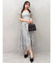 2WAYチュールスリーブドレス