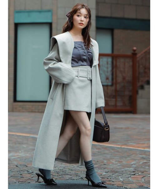 【久間田琳加コラボ】ビッグカラーコクーンコート