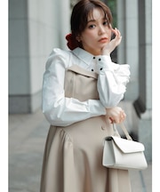 【久間田琳加コラボ】シャツベアドッキングワンピース