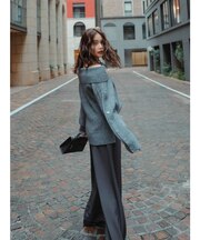 【久間田琳加コラボ】サイドベルトストレートスラックスパンツ