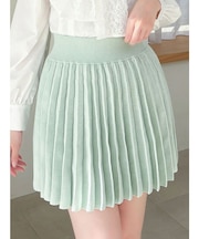 ニットプリーツミニスカート