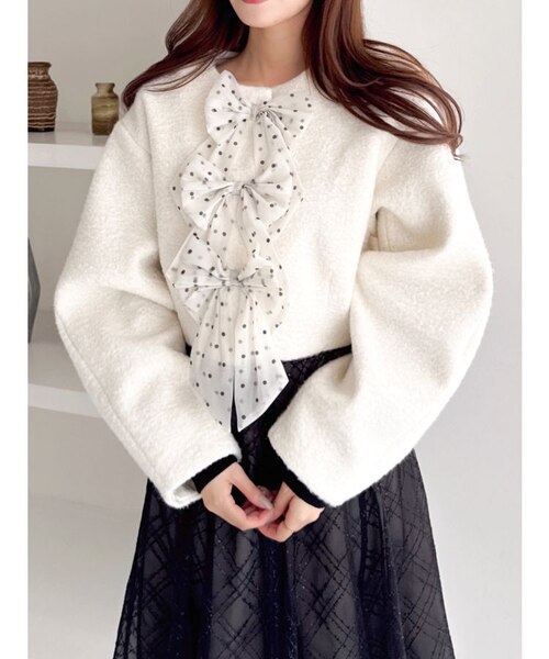 トリプルリボンショートブルゾン｜ダズリンの通販｜&mall（アンド