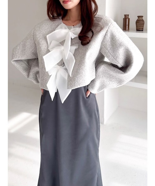 トリプルリボンショートブルゾン｜ダズリンの通販｜&mall（アンド