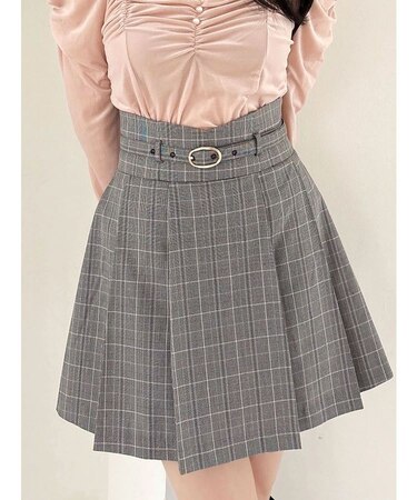 Vカットミニプリーツスカート