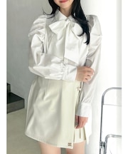 2WAYボウタイタックペプラムブラウスⅡ