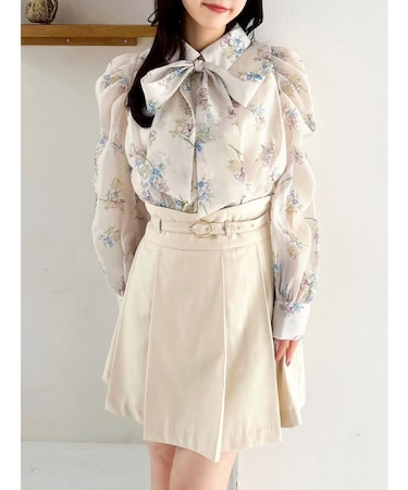 2WAYボウタイタックペプラムブラウスⅡ