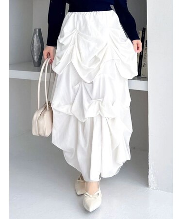 ランダムドレープタックスカート