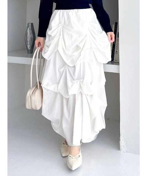 ランダムドレープタックスカート