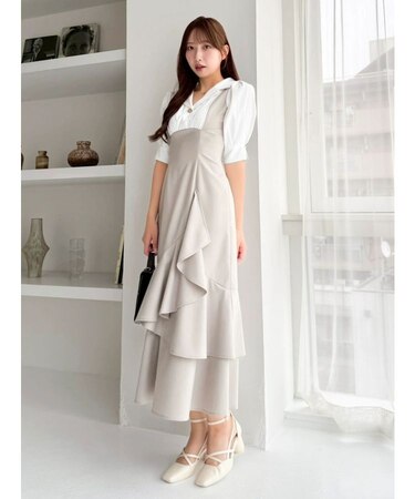 レイヤードライクコルセットワンピース