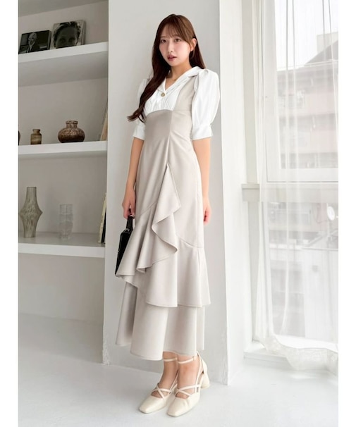 レイヤードライクコルセットワンピース