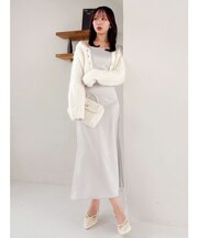 サテンナローキャミワンピース