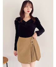 シアーベロアギャザーデザイントップス