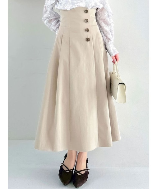 サイドプリーツトレンチコルセットスカート
