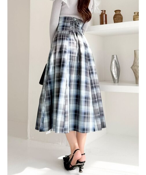 サイドプリーツトレンチコルセットスカート