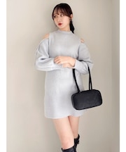 【WEB限定】オープンショルダーミニワンピース