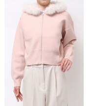 【WEB限定】フェイクファーニットフーディ