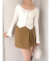 カーデカスケードトップス