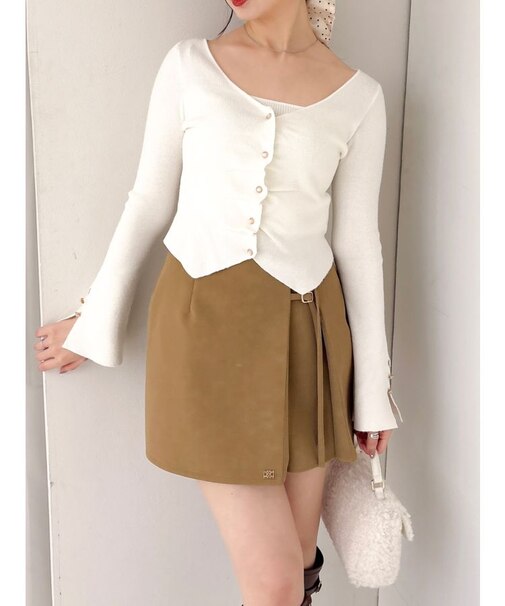 カーデカスケードトップス