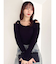 【WEB限定】ショルダーリボンニットトップス