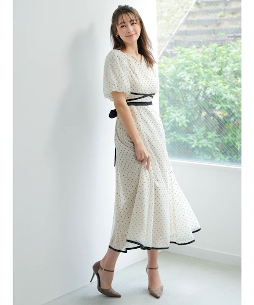 【藤井サチコラボ】バルーン袖ワンピース